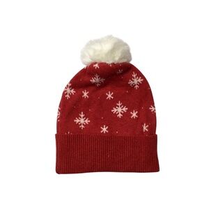 Snowflake Pom Pom Beanie